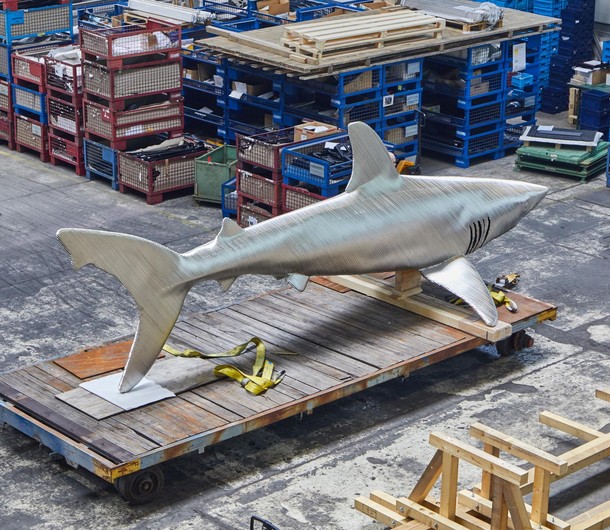Žralok z rukou firmy KASPER a sochaře Gabriela bude vystaven na sochařském sympoziu v Německu